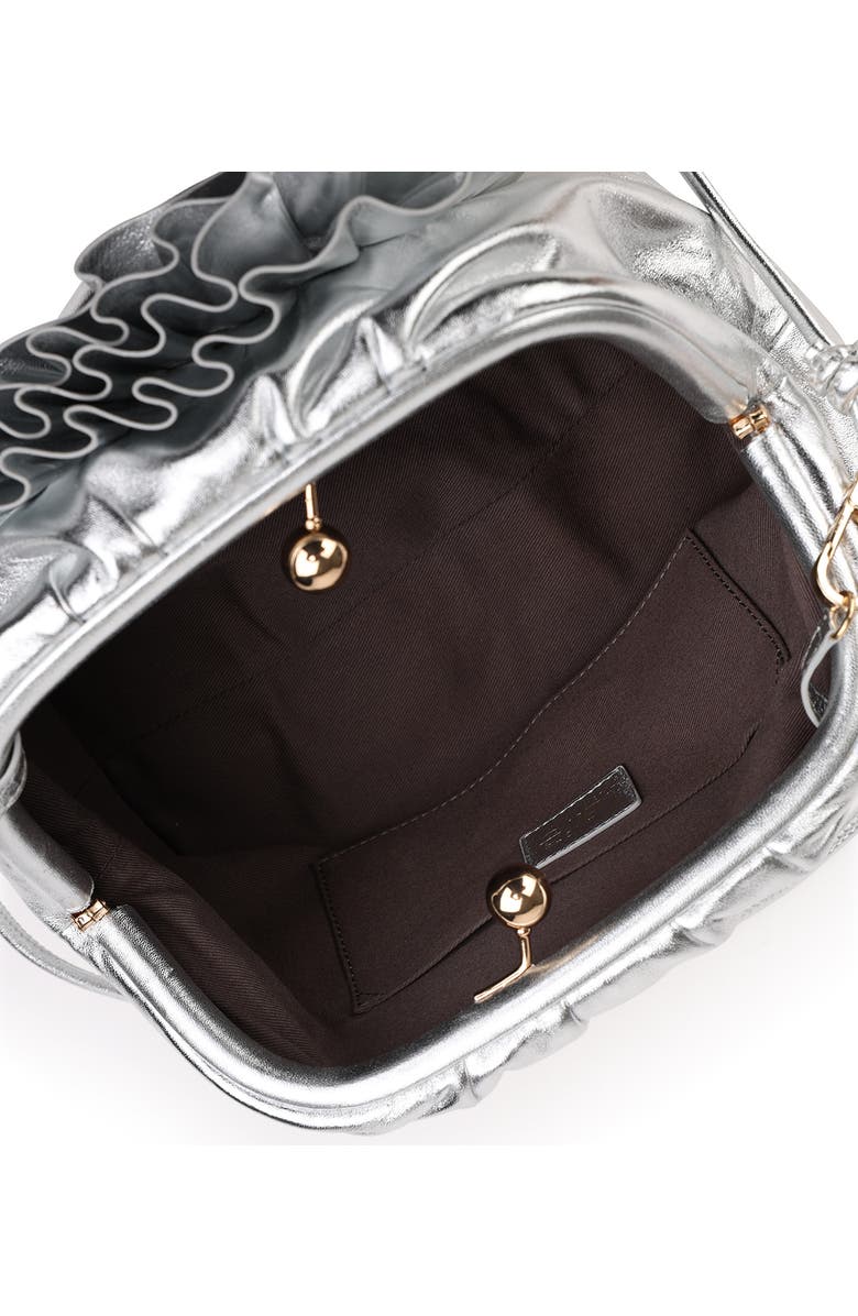 Rafe New York Aya Frame Clutch, Alternate, color, Silver