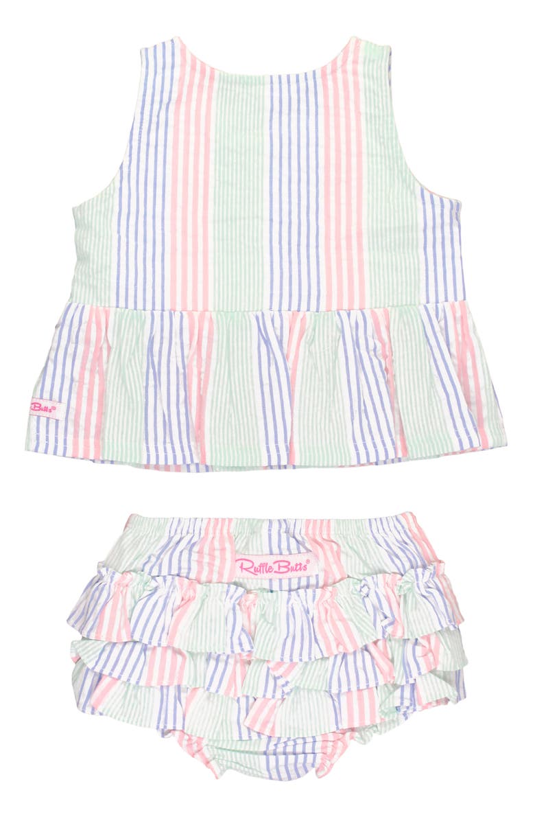 RuffleButts Kids' Stripe Swing Top & Bloomers, Alternate, color, 