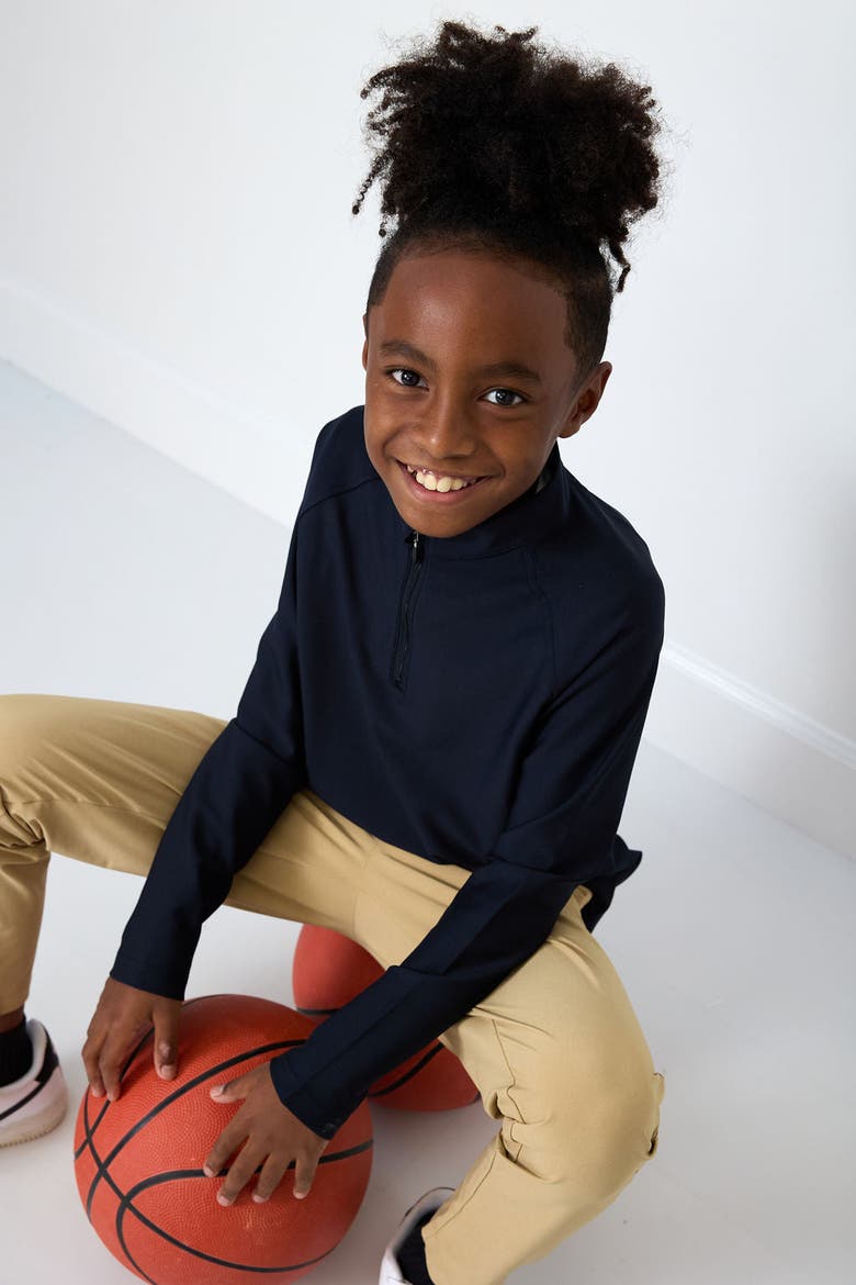 Boys Half Zip, Alternate, color, Black