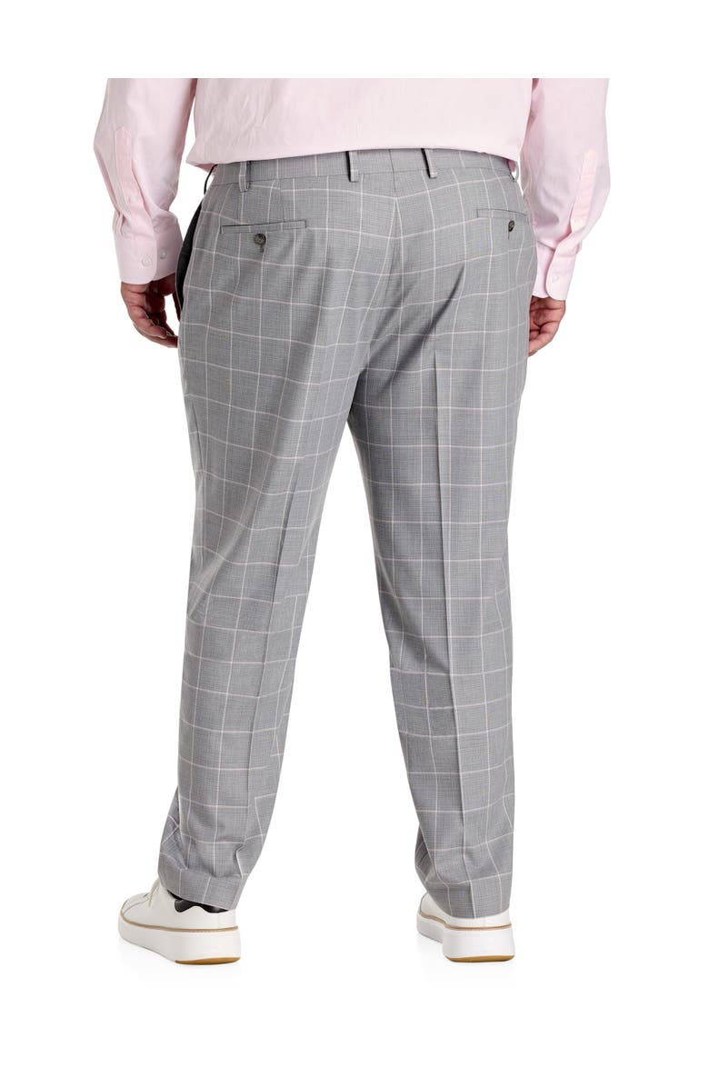 Michael Kors Big
Tall Windowpane Suit Pants, Alternate, color, Grey