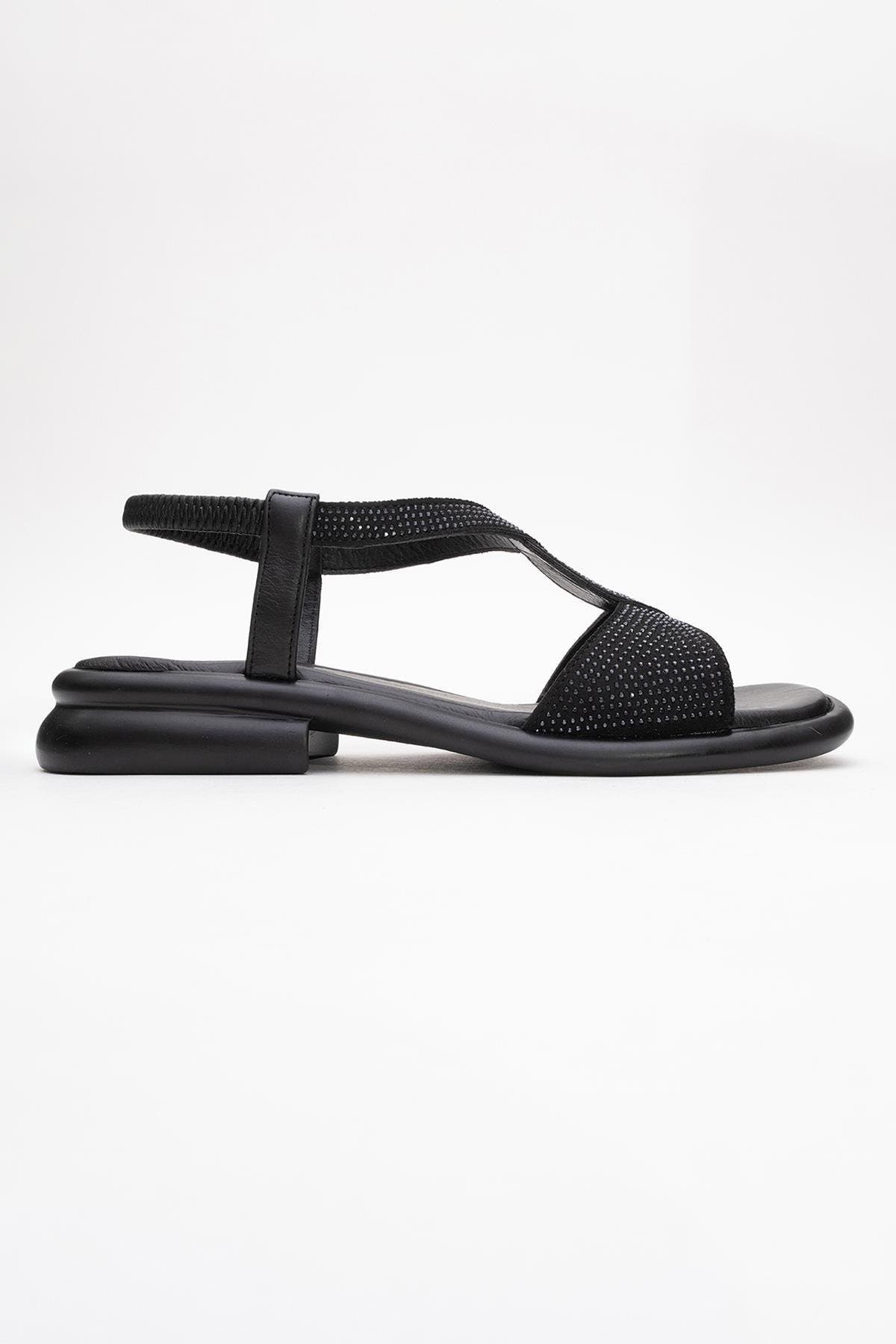 Sieglinde Embellished Leather Sandal, Alternate, color, Black Leather