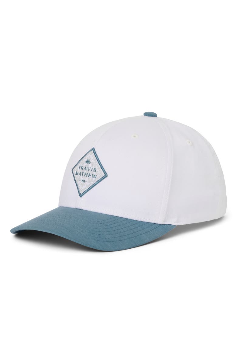 TravisMathew Base Fare Trucker Hat, Alternate, color, White