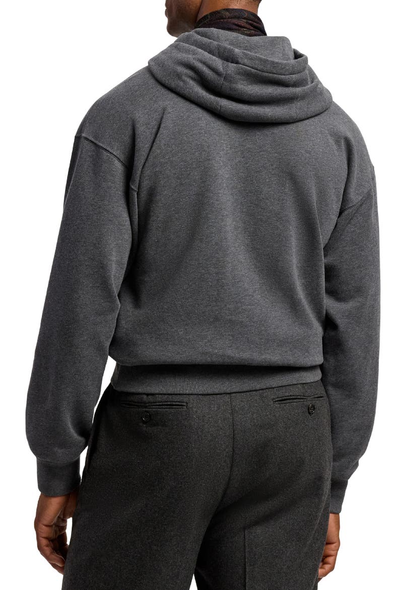 Felpa Bear Appliqué Cotton & Cashmere Hoodie, Alternate, color, MEDIUM GREY MELANGE