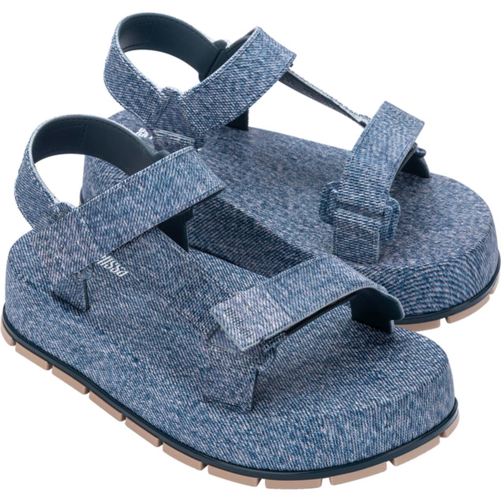 Melissa Flowing Platform Sandal In Blue