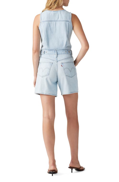 Levi's Sleeveless Denim Romper In Blue