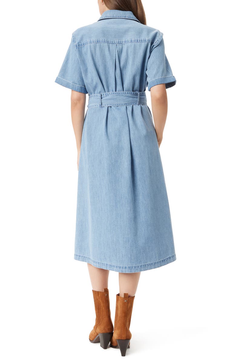 Sam Edelman Jaslynn Safari Denim Midi Dress, Alternate, color,