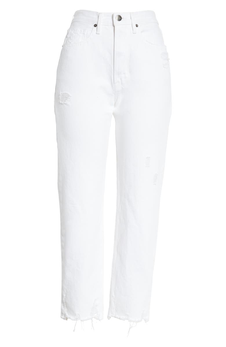 FRAME Heritage Original Distressed High Waist Ankle Straight Leg Jeans, Alternate, color,