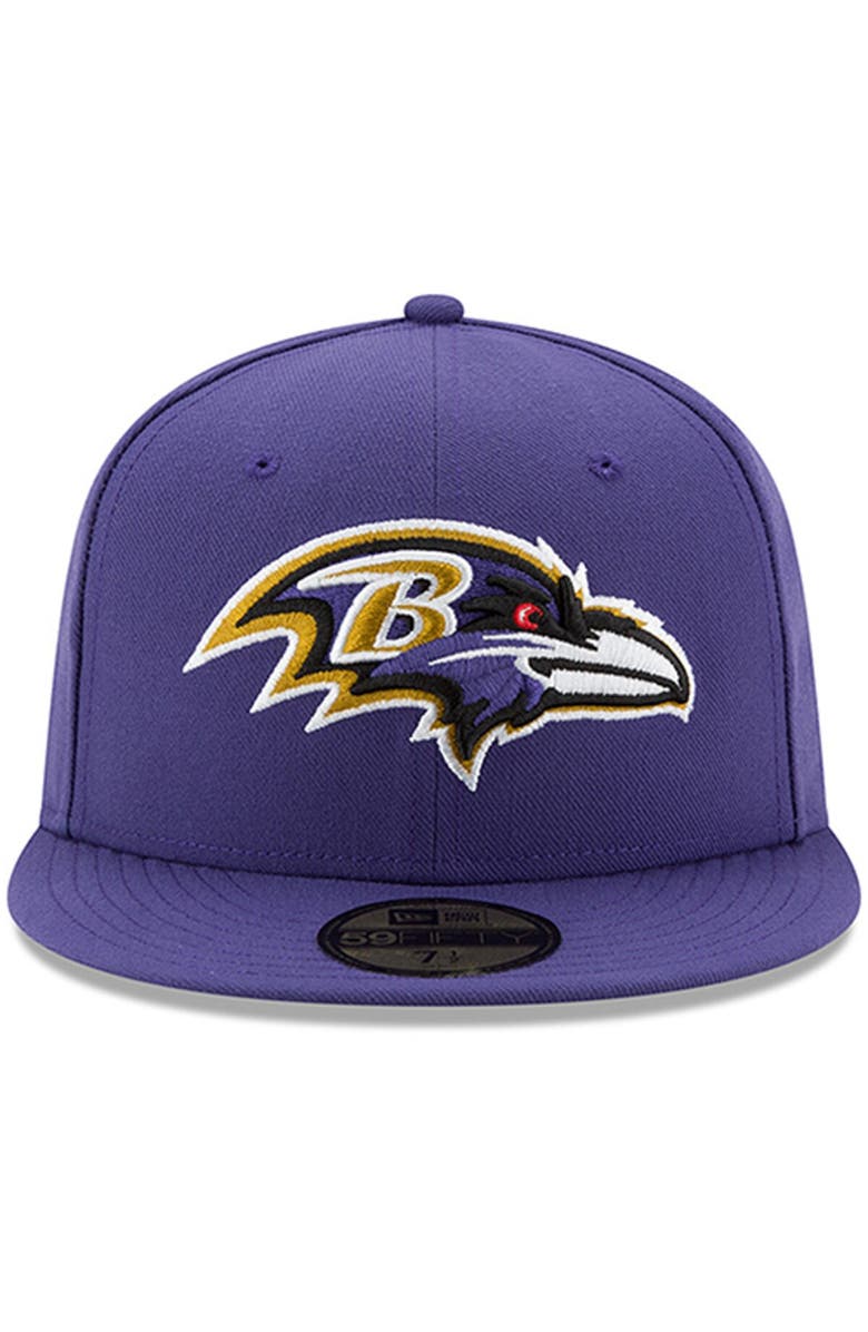 New Era Men's New Era Purple Baltimore Ravens Omaha 59FIFTY Hat, Alternate, color, Purple
