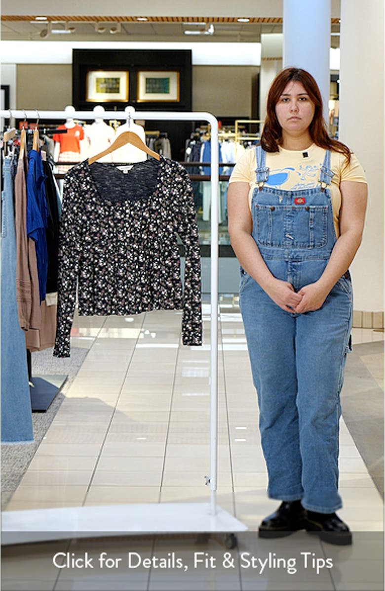 Babydoll Henley Floral Top, sales video thumbnail