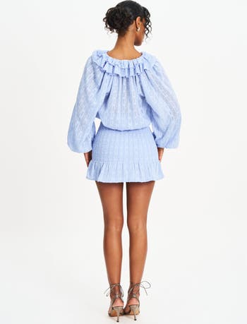 Zahari Smock Bottom Balloon Sleeve Mini Dress