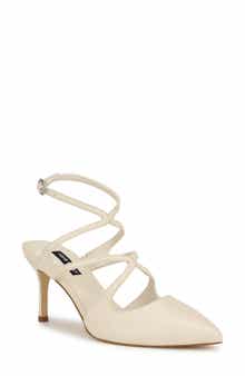 Nine West Maes Ankle Strap Pointed Toe Pump
