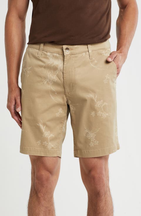 Flora Print Slim Fit Shorts