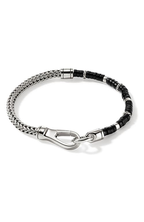 JOHN HARDY JOHN HARDY HEISHI CHAIN BRACELET, SILVER, GEMSTONES