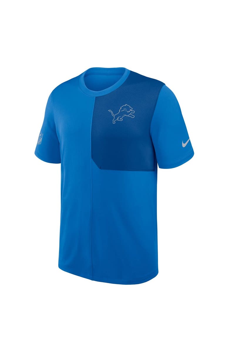 Nike Men's Nike Blue Detroit Lions Sideline UV Dri-Fit Coach Shirt, Alternate, color, Blue