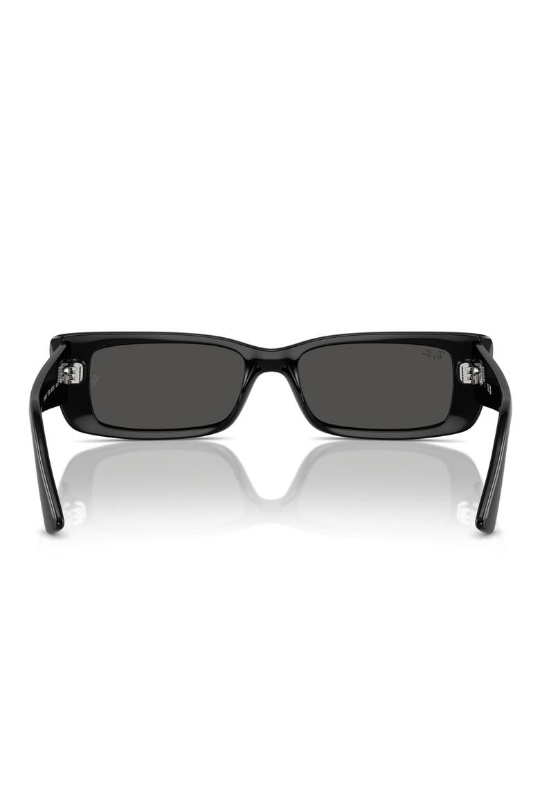 Teru 54mm Rectangular Sunglasses, Alternate, color, BLACK