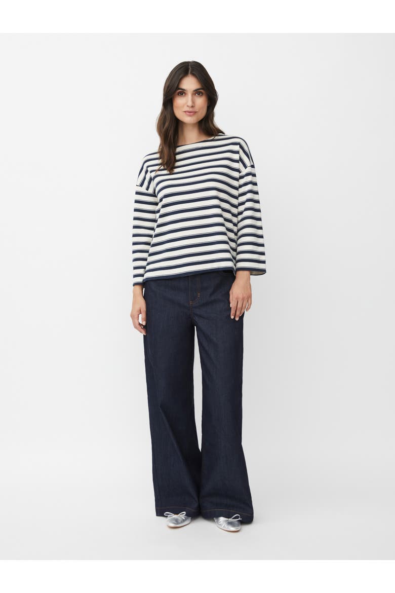 Wide Leg Button Fastening Jeans, Alternate, color, Dark Denim