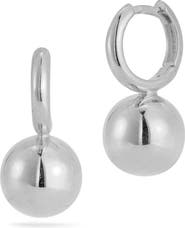 CHLOE AND MADISON Ball Drop Huggie Hoop Earrings