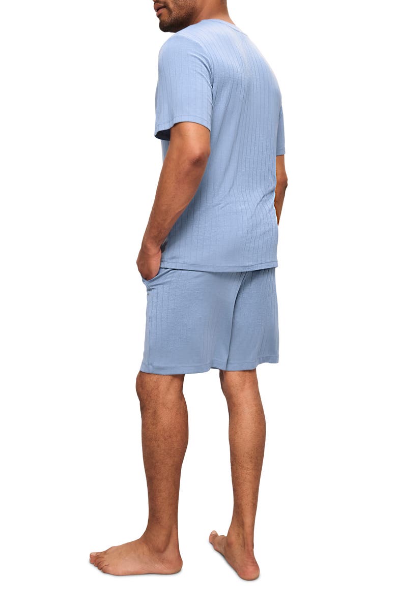 Eberjey Henry Jersey Short Pajamas, Alternate, color, Wedgewood Blue
