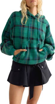 Free People Plaid Hoodie
