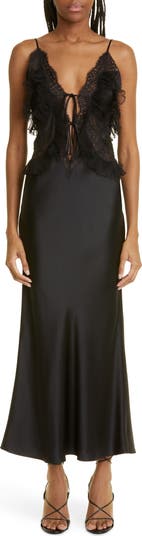 Alexander Wang Lace Detail Silk Slipdress | Nordstrom