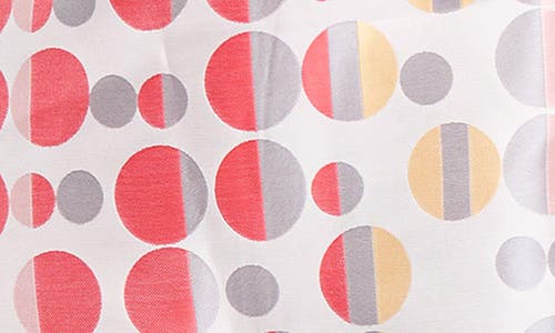 Ming Wang Dot A-line Dress In Rosy Blush/multi