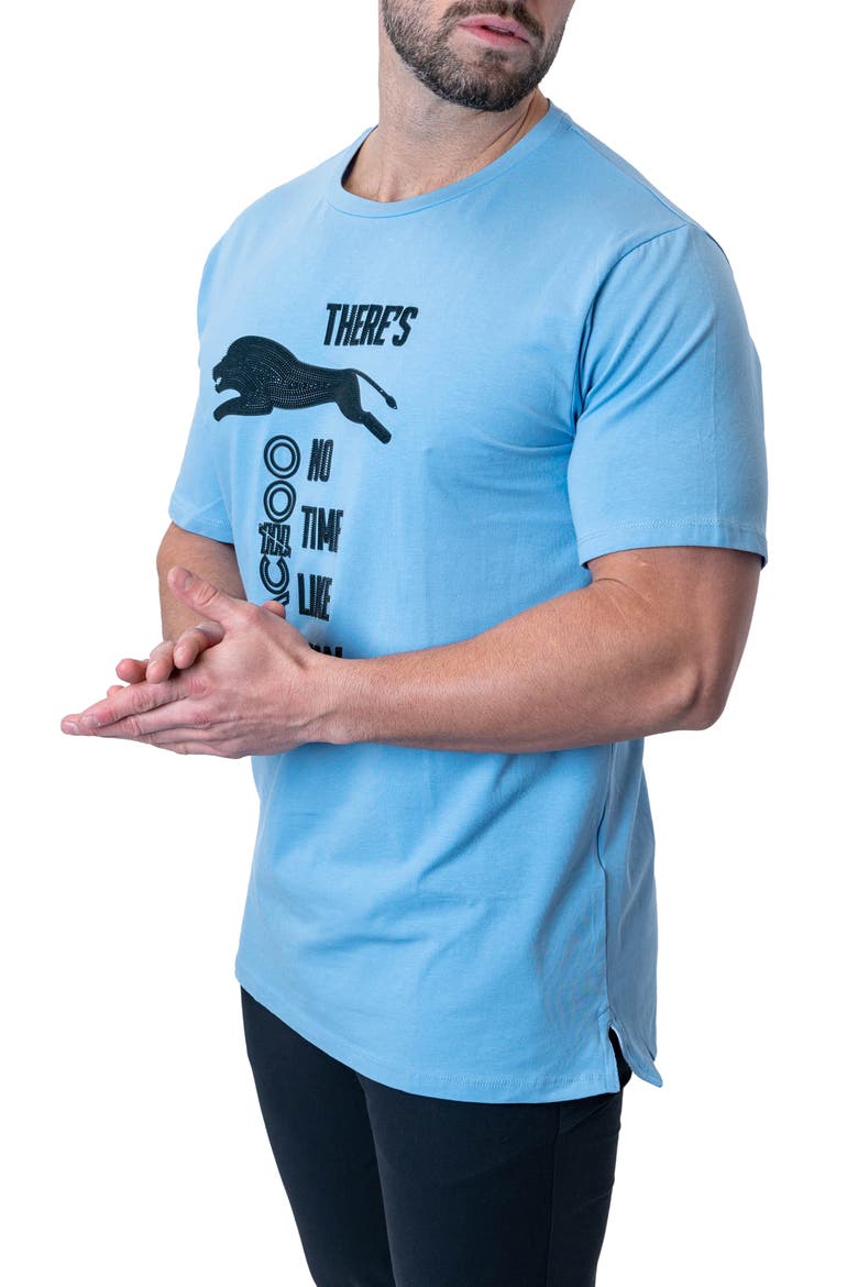 No Time Stretch Cotton Graphic T-Shirt, Alternate, color, BLUE