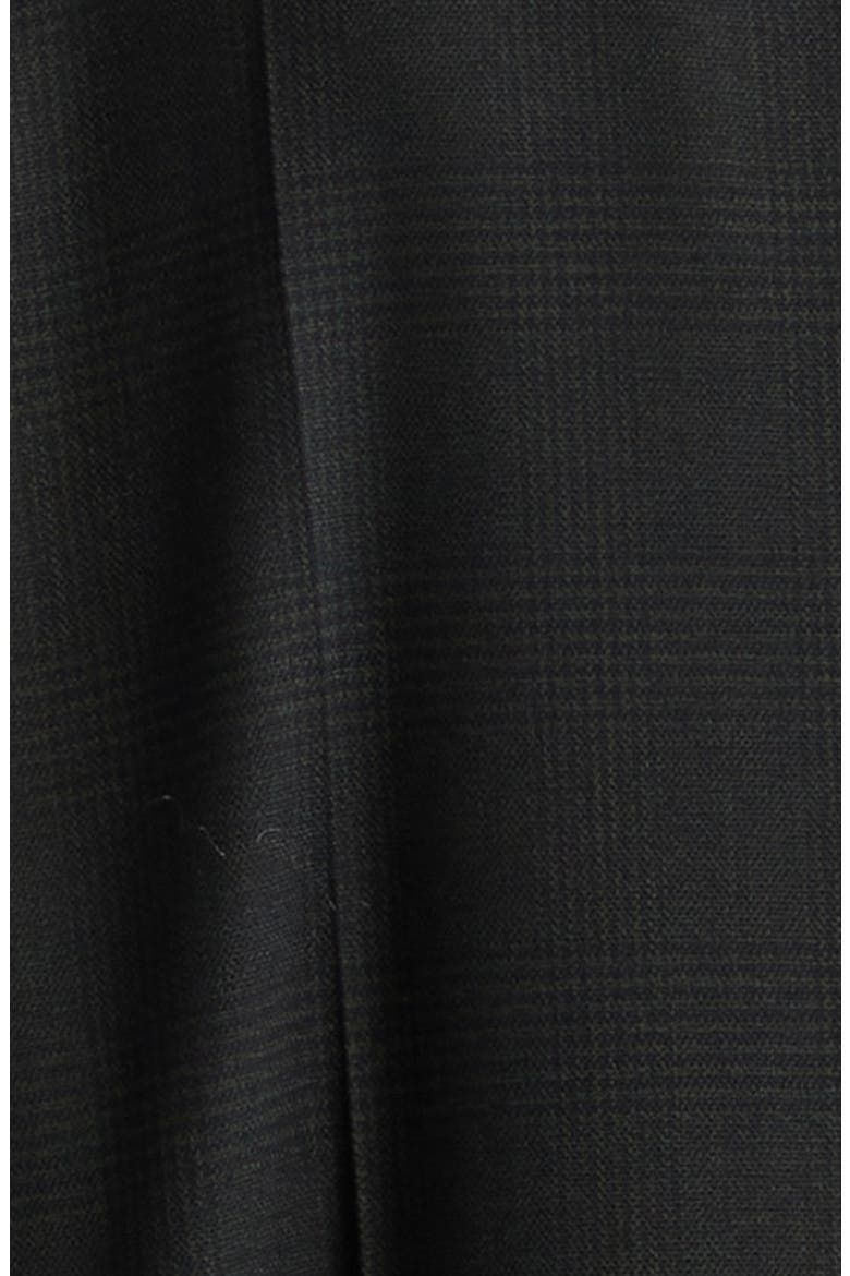 Glen Plaid Deconstructed Stretch Wool Coat, Alternate, color, KHAKI/ BLACK