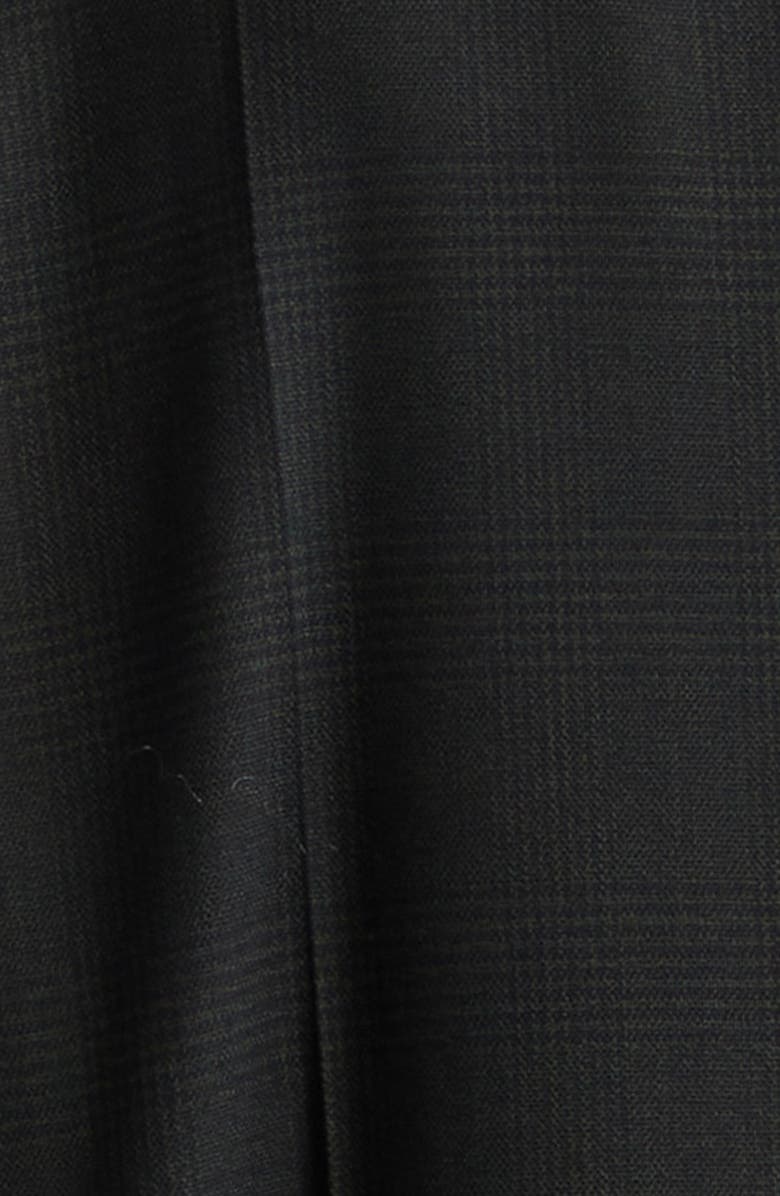 Balenciaga Glen Plaid Deconstructed Stretch Wool Coat, Alternate, color,