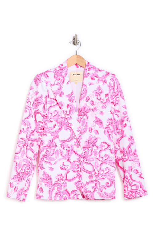 L Agence L'agence Chamberlain Single Button Blazer In Pink