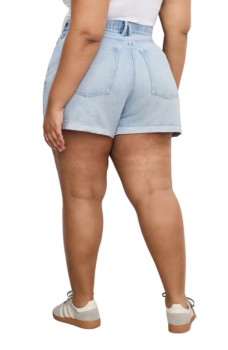 Good American Good '90s Denim Shorts, Alternate, color, Indigo872