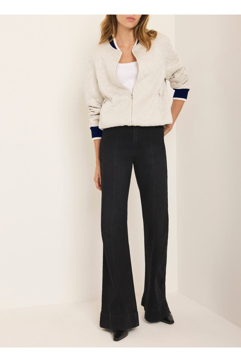 Quilted Bomber Jacket, Alternate, color, Cream