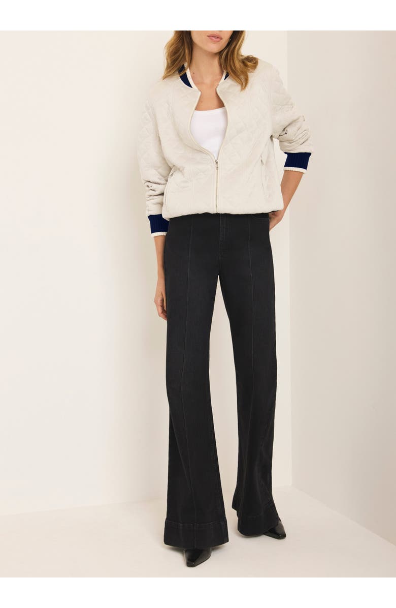 MINT VELVET Quilted Bomber Jacket, Alternate, color, Cream