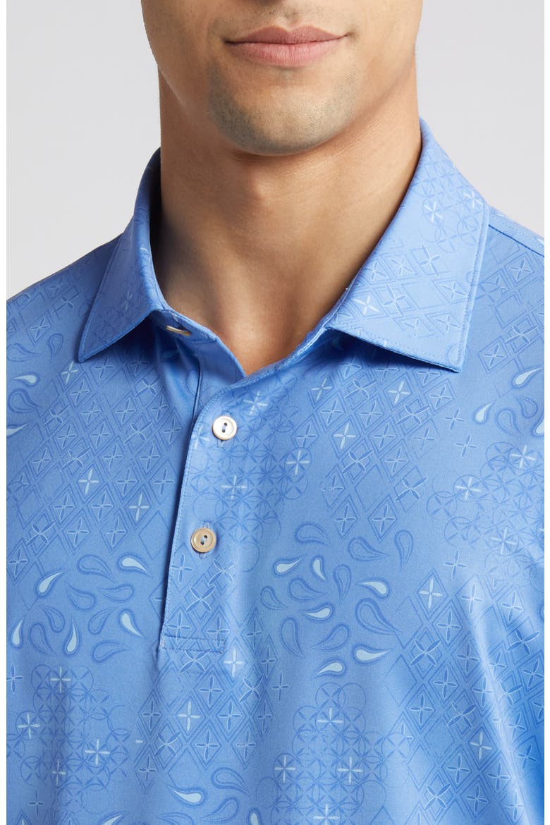 Geometric Paisley Performance Golf Polo, Alternate, color, BONNET