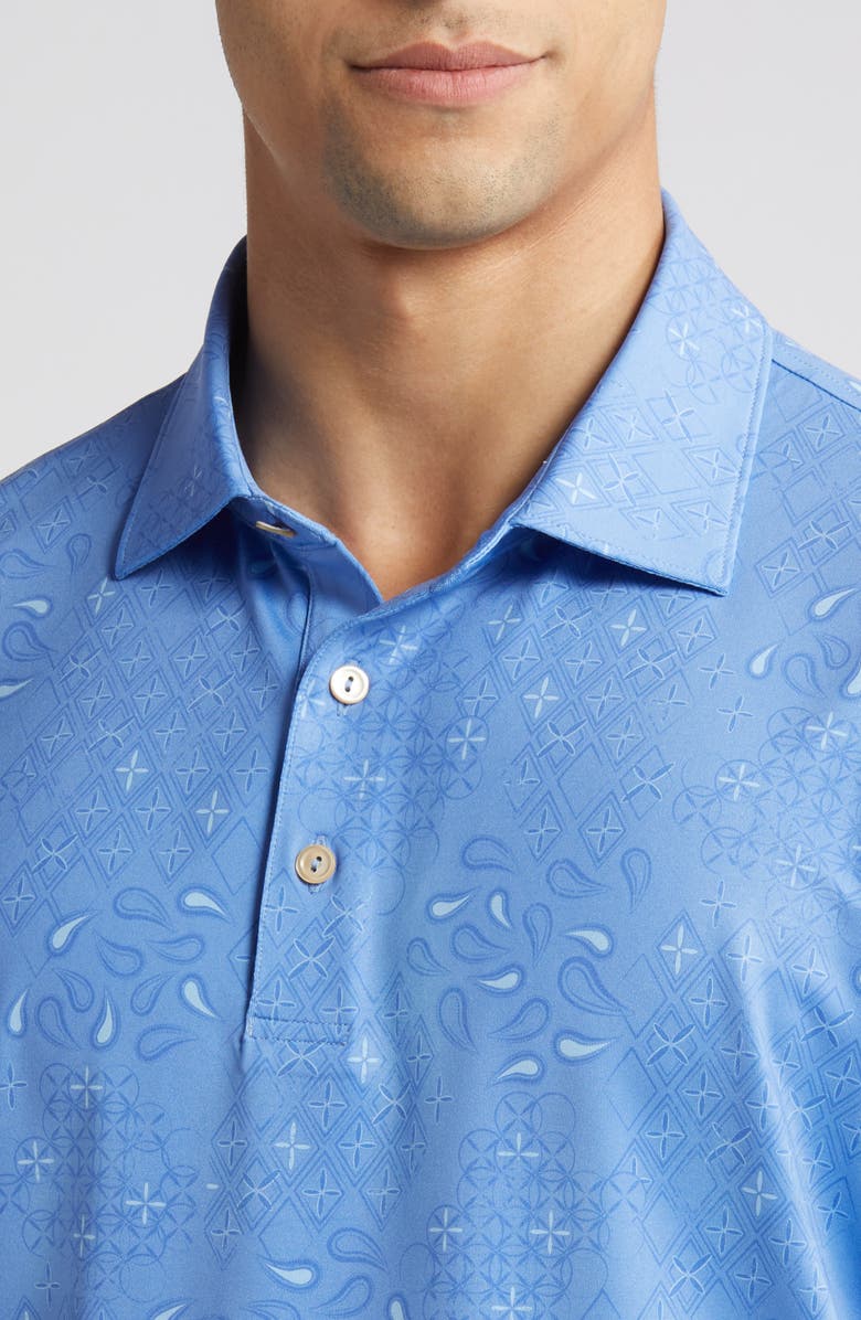 Peter Millar Geometric Paisley Performance Golf Polo, Alternate, color, 