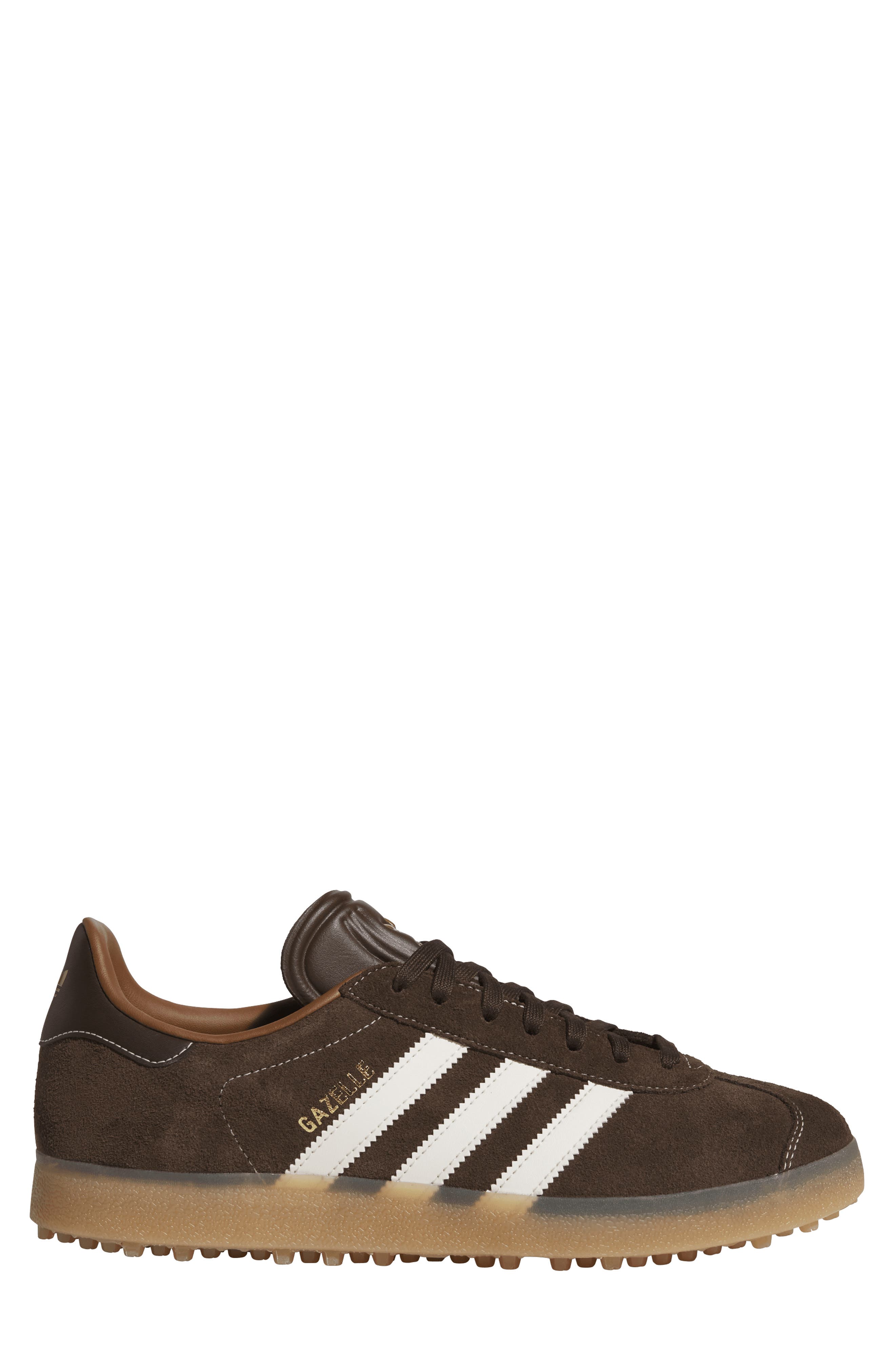 adidas Gazelle Golf Sneaker, Alternate, color, Dark Brown/ Cream White/ Gum 4
