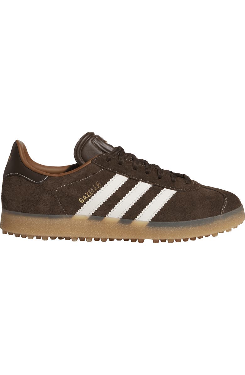 adidas Gazelle Golf Sneaker, Alternate, color, Dark Brown/ Cream White/ Gum 4