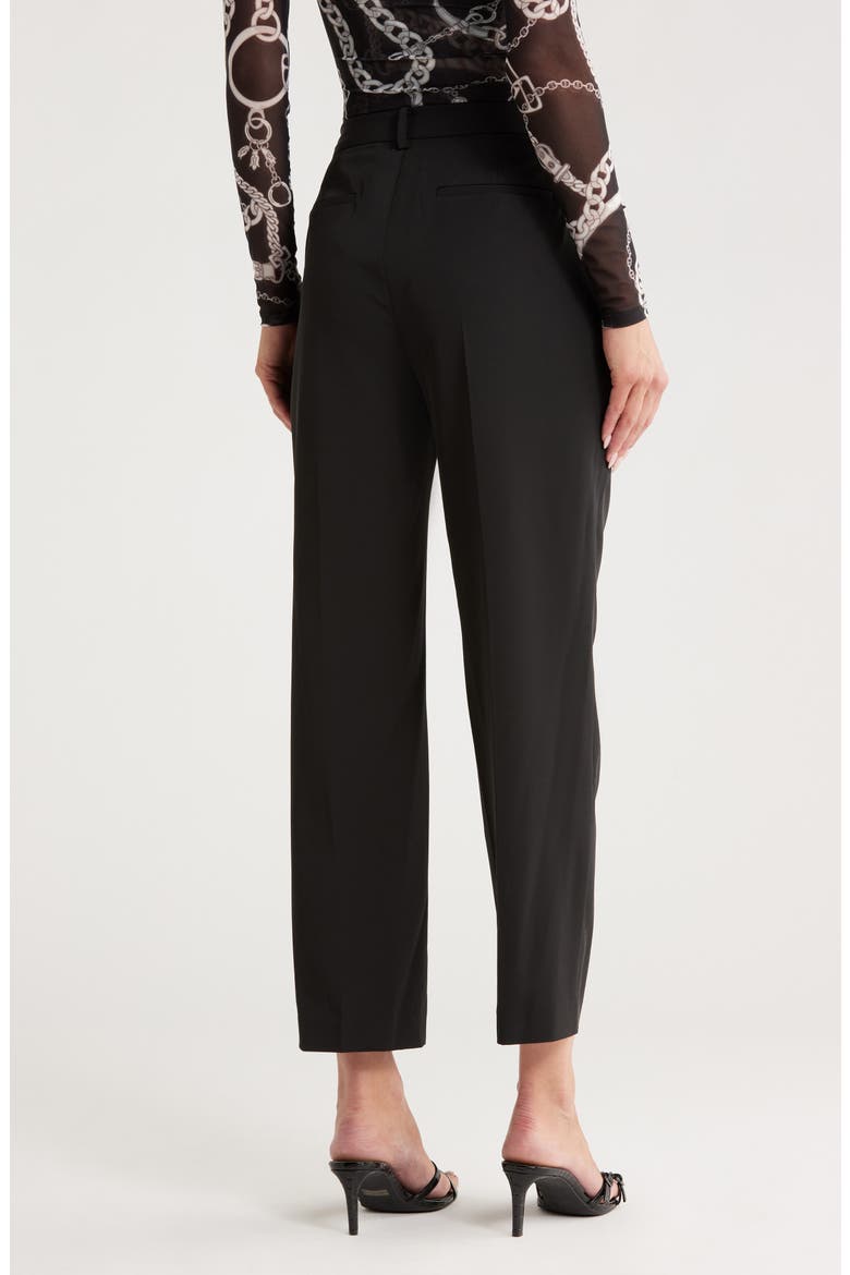 Enola Ankle Slim Straight Pants, Alternate, color, BLACK