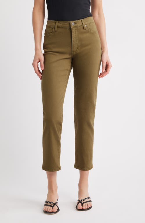 Frame The Borrowed Mid Rise Boyfriend Jeans In Green