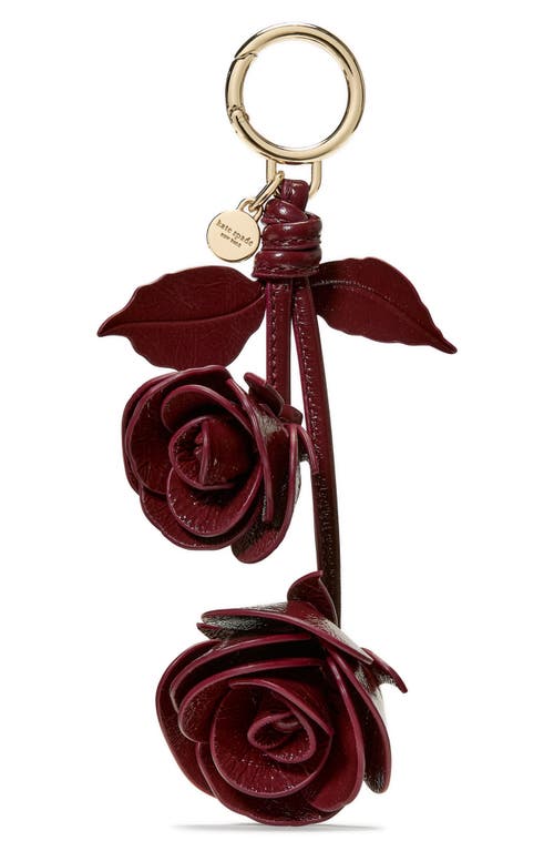 Kate Spade New York Charming Crinkle Patent Leather Key Fob In Brown