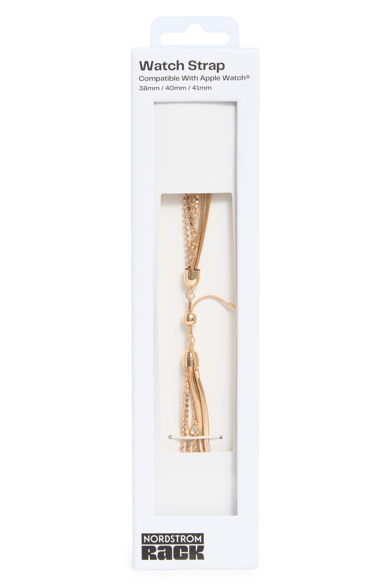 Crystal Chain Apple Watch® Watchband, Alternate, color, CLEAR- GOLD