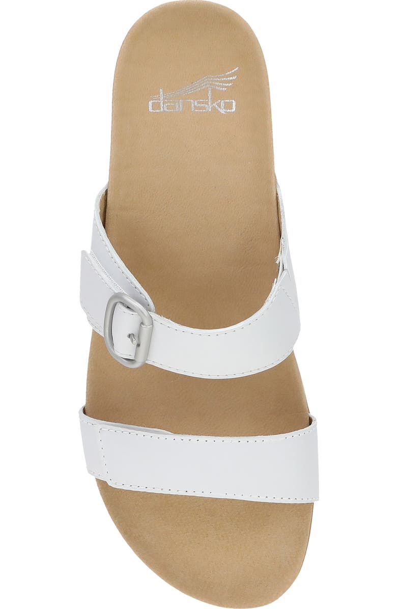 Dansko Justine Slide Sandal, Alternate, color, White Full Grain