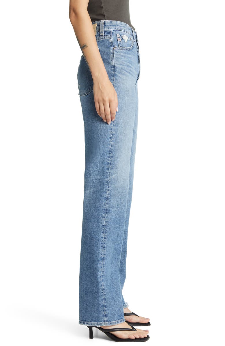 AG Ezzra High Waist Distressed Straight Leg Jeans, Alternate, color,