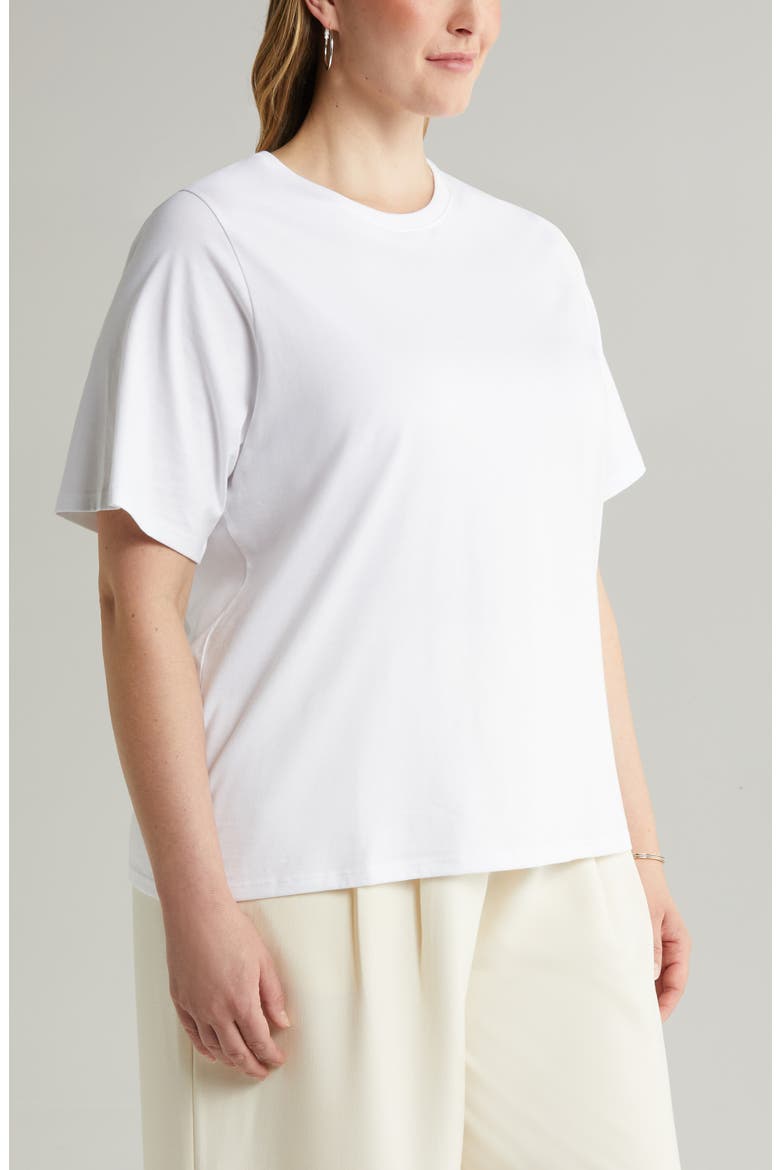 Relaxed Fit Pima Cotton Crewneck T-Shirt, Alternate, color, WHITE