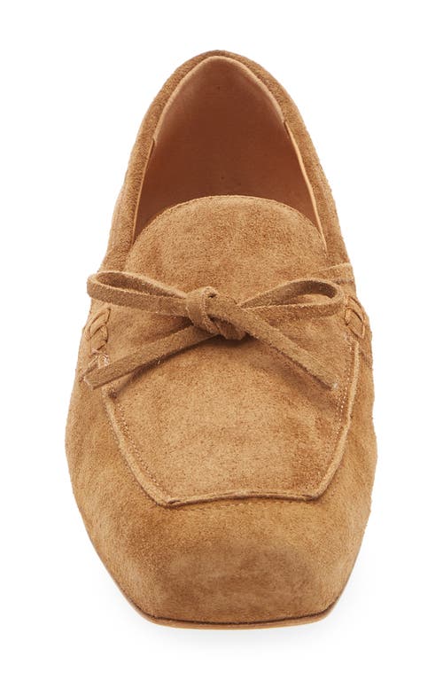 Aeyde Jasper Bow-detail Suede Loafers In Brown