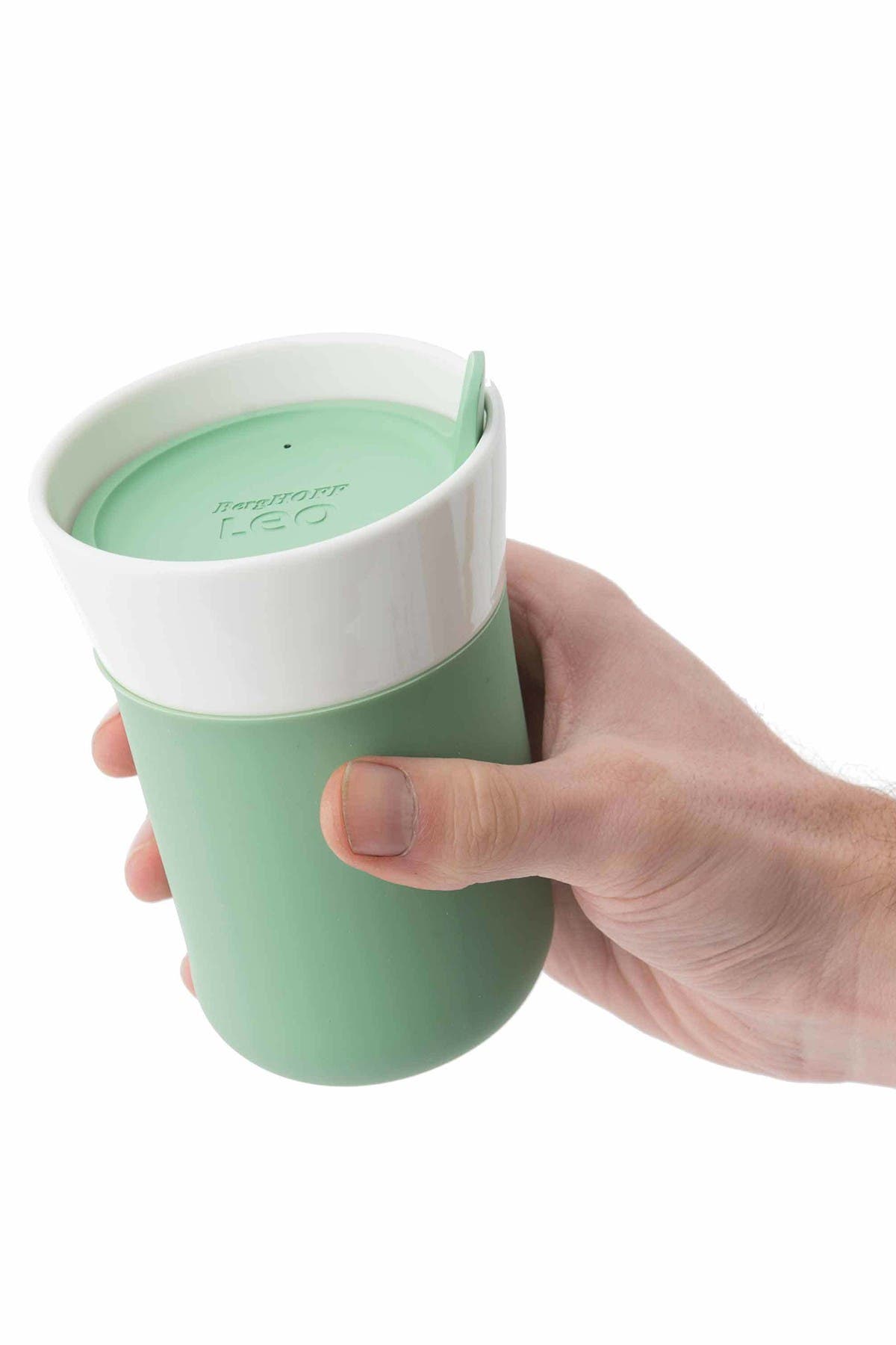 BergHOFF Green Leo Porcelain 11.16oz. Travel Mug