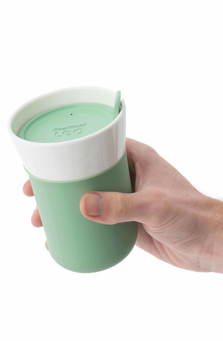 BergHOFF Green Leo Porcelain 11.16oz. Travel Mug, Main, color, Green