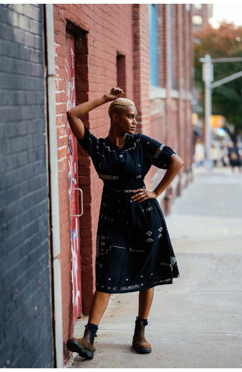 World of Crow Elasticated Waist Midi Dress, Alternate, color, 