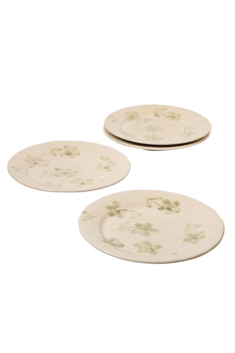 Porto Petals 8.6 Inch Salad Plates Set of 4, Alternate, color, Green Orchid