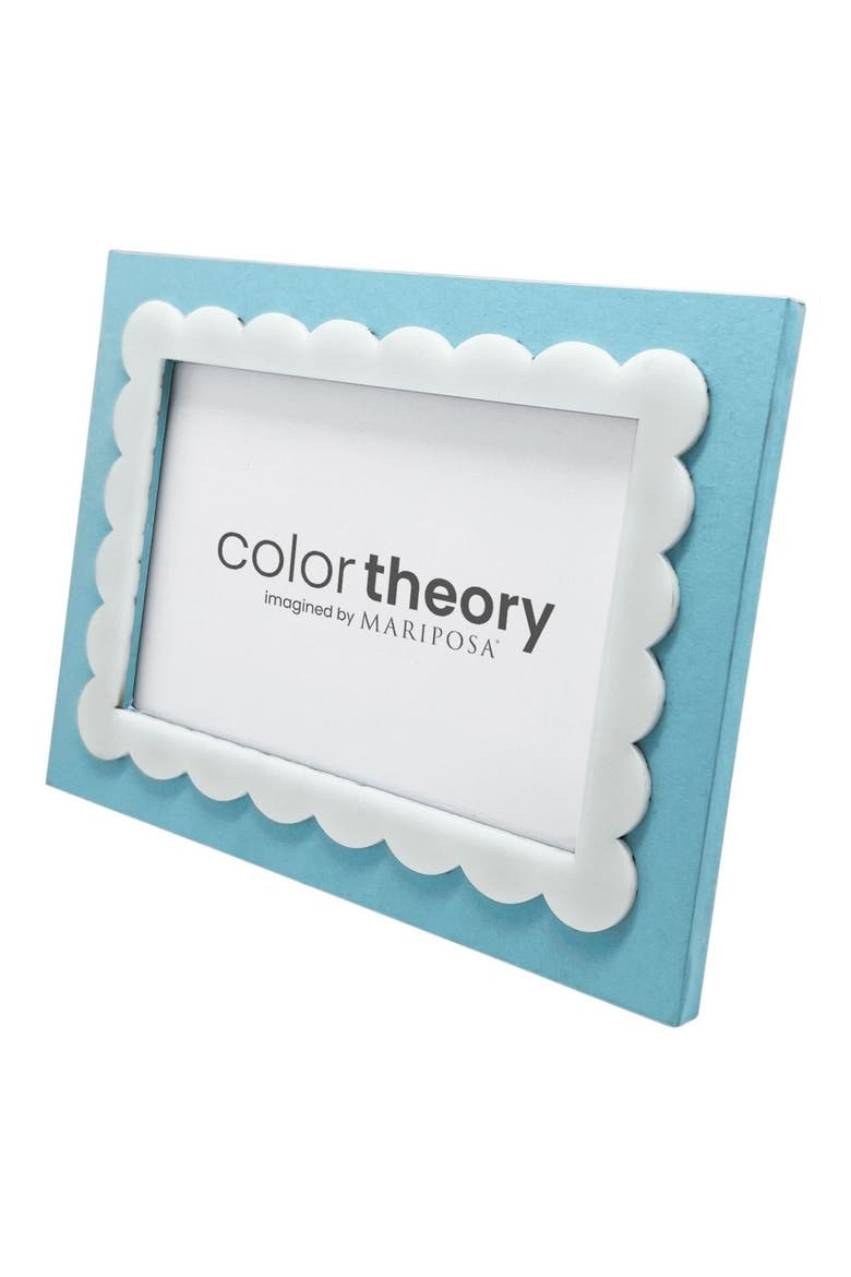 Sky Blue Scallop 4 x 6-Inch Picture Frame, Alternate, color, BLUE