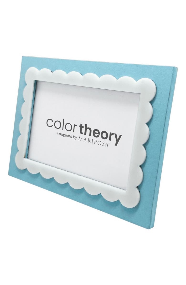 Mariposa Sky Blue Scallop 4 x 6-Inch Picture Frame, Alternate, color, Blue